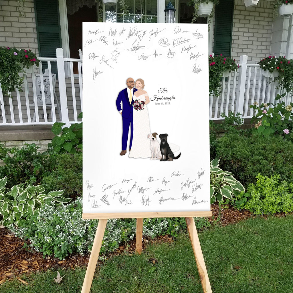 Custom Wedding Guestbook Portrait – Alternative Guestbook Print or Canvas Keepsake