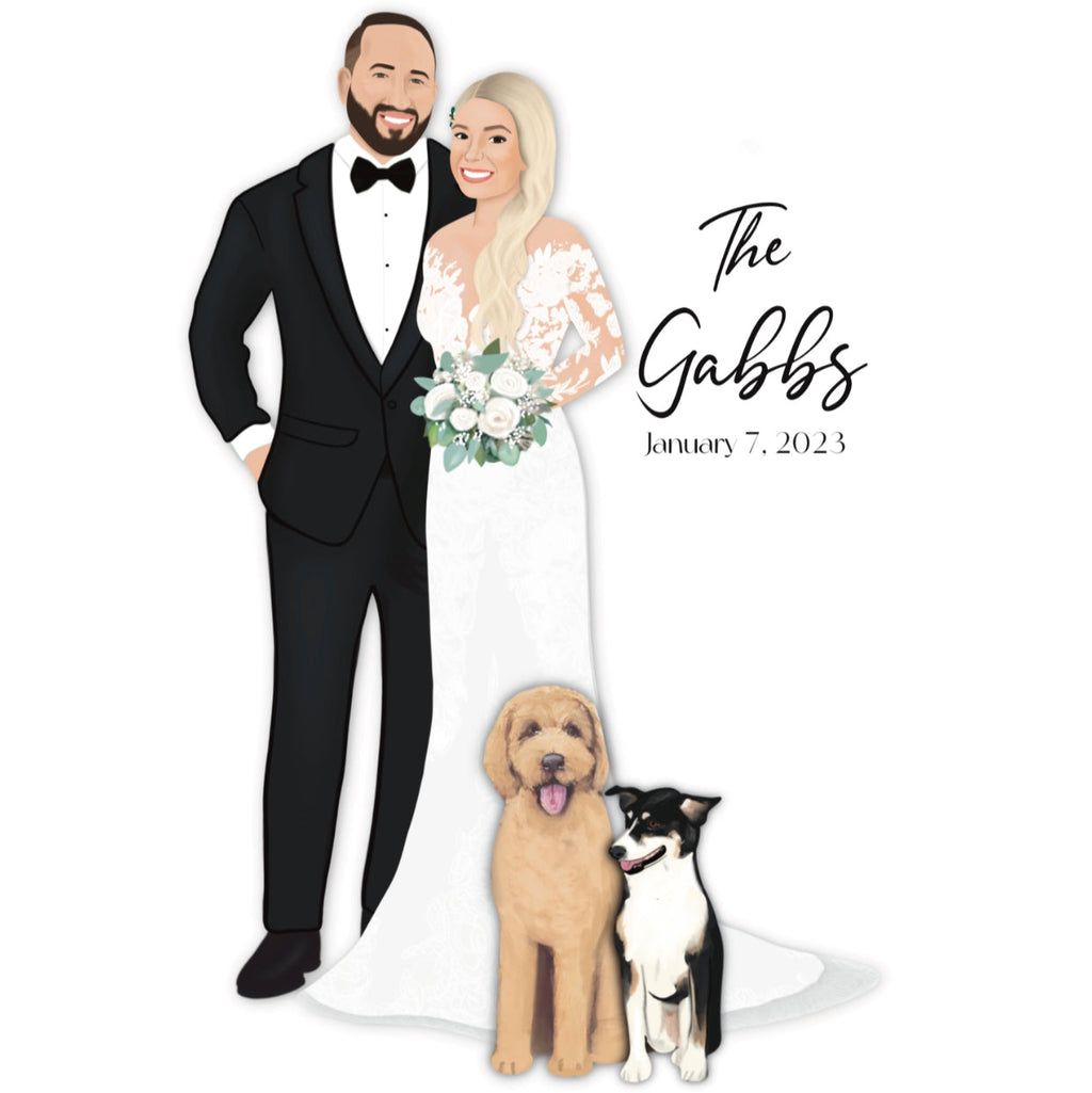 Custom Wedding Guestbook Portrait – Alternative Guestbook Print or Canvas Keepsake