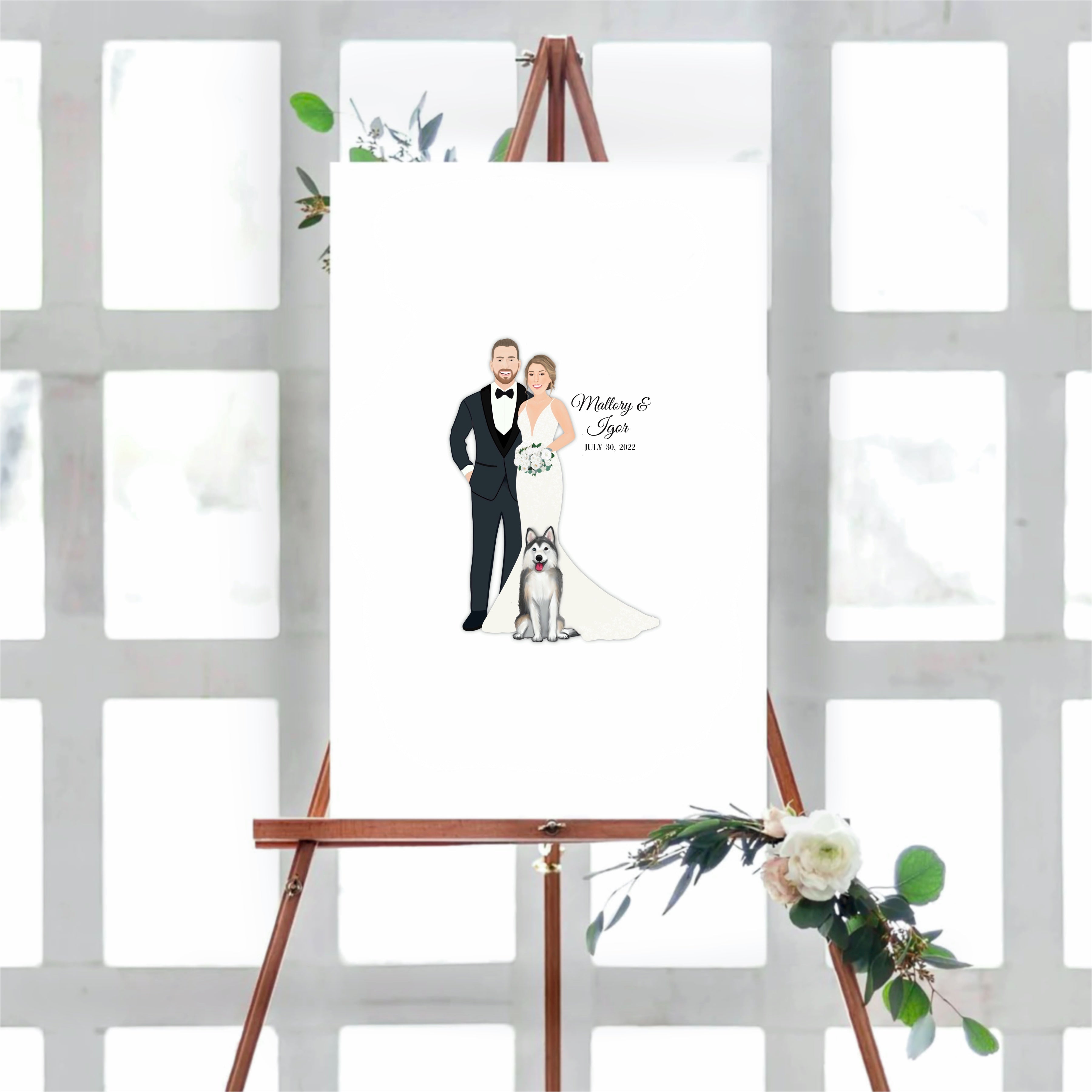 Custom Wedding Guestbook Portrait – Alternative Guestbook Print or Canvas Keepsake