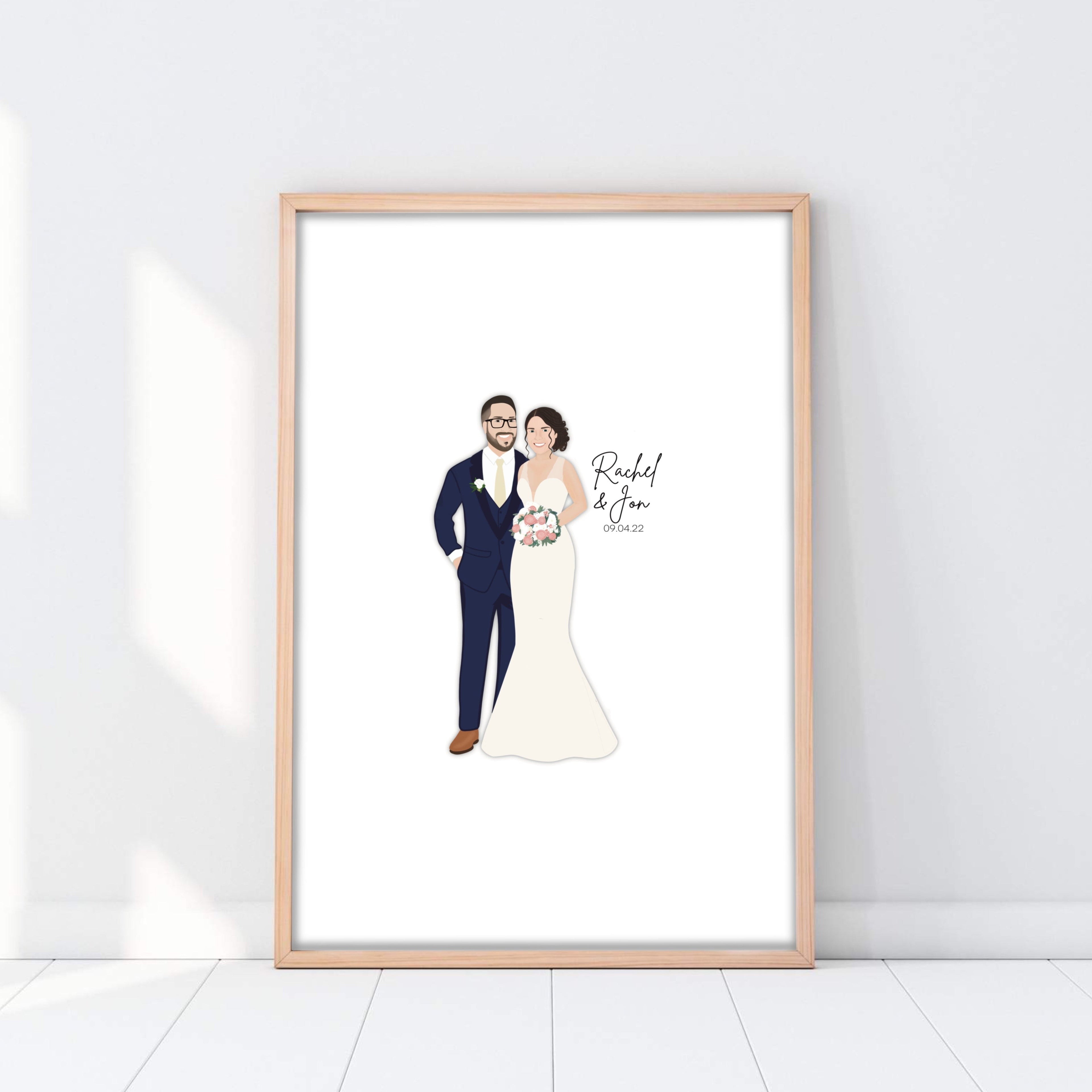 Custom Wedding Guestbook Portrait – Alternative Guestbook Print or Canvas Keepsake