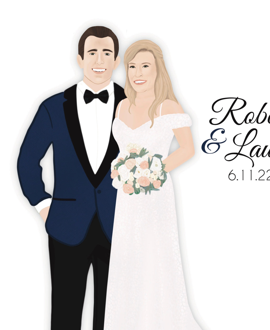 Custom Wedding Guestbook Portrait – Alternative Guestbook Print or Canvas Keepsake